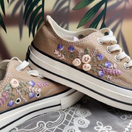 Low-top Embroidered Florals Mini Flowers Shoes
